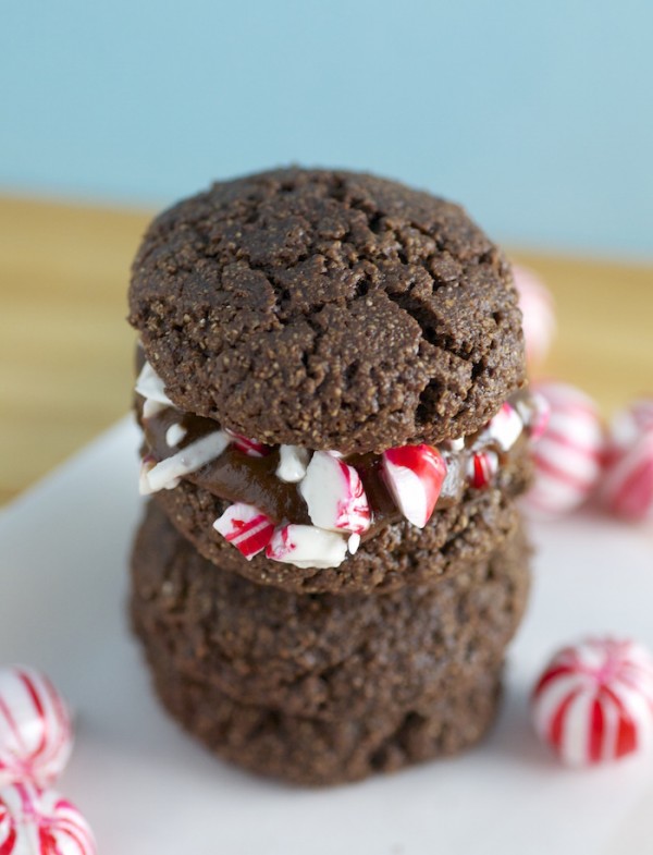 Chocolate Peppermint Cookie Sandwiches