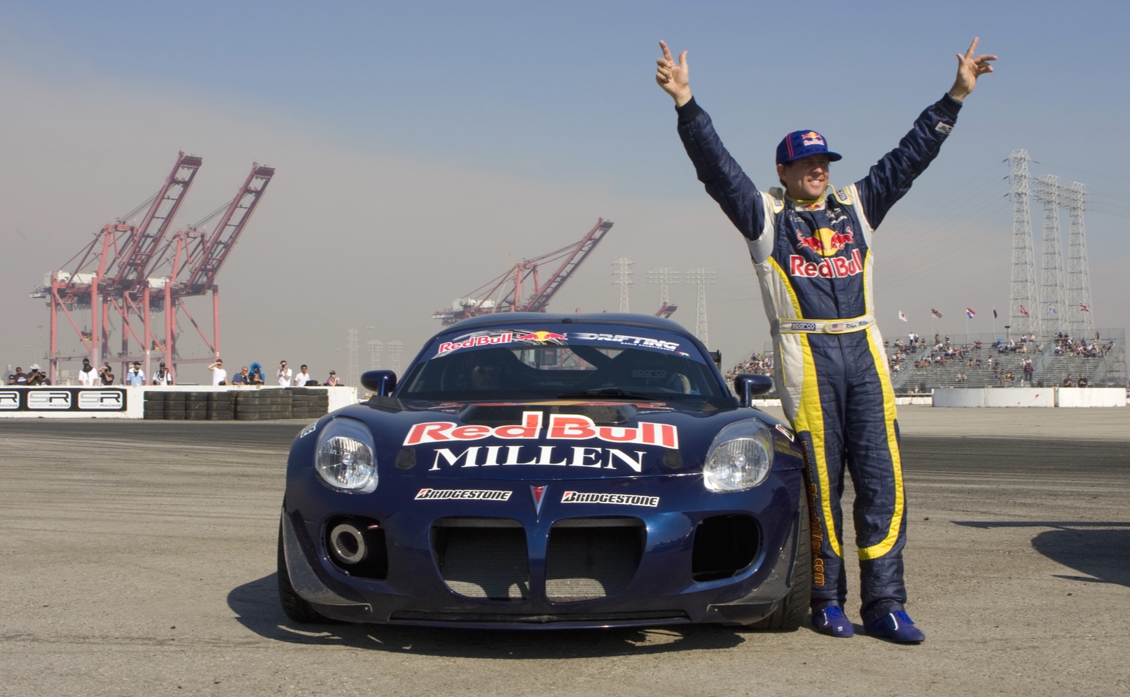 redbull drifting branding outdoor event promotional signage 2