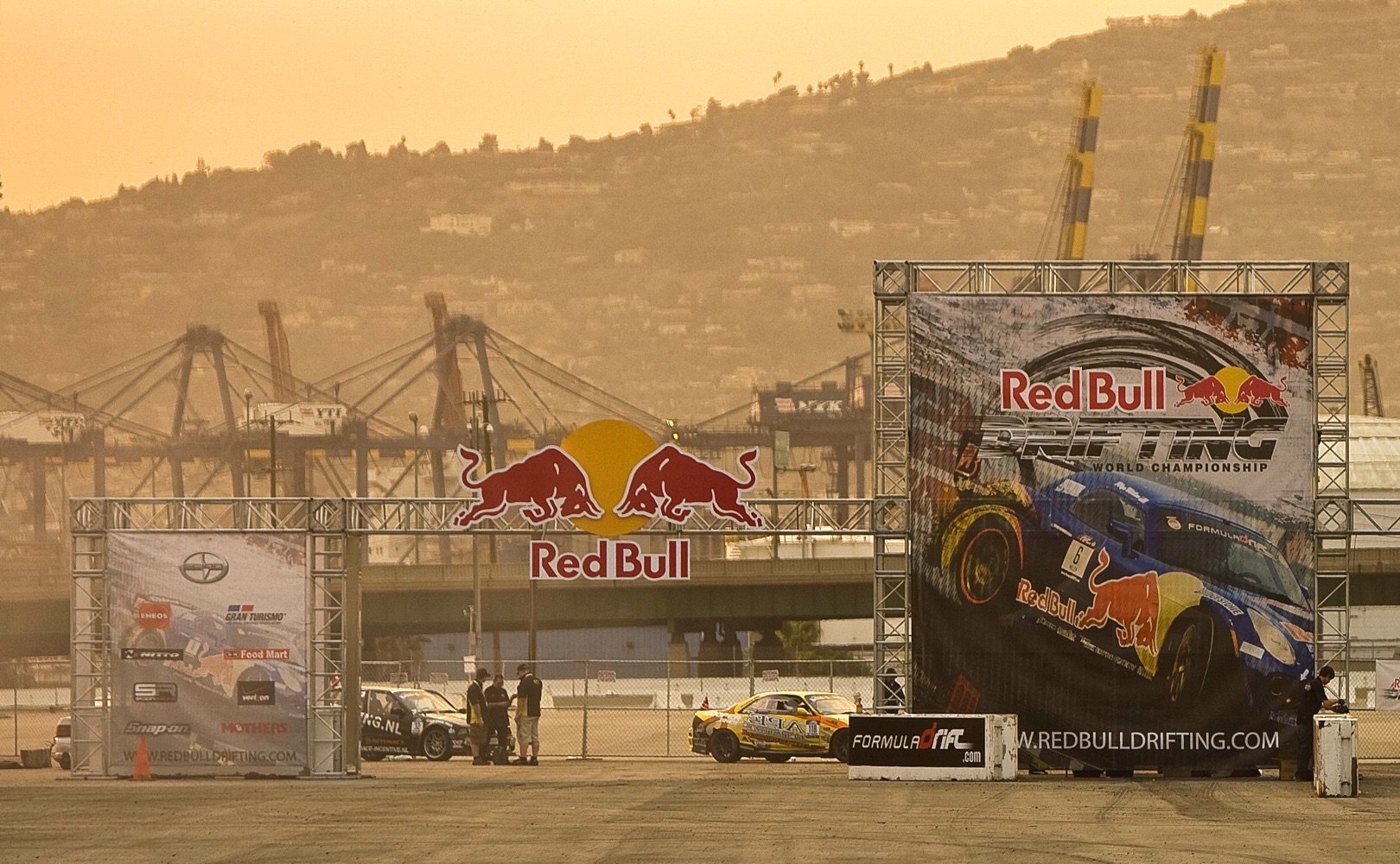 redbull drifting branding outdoor event promotional signage 6