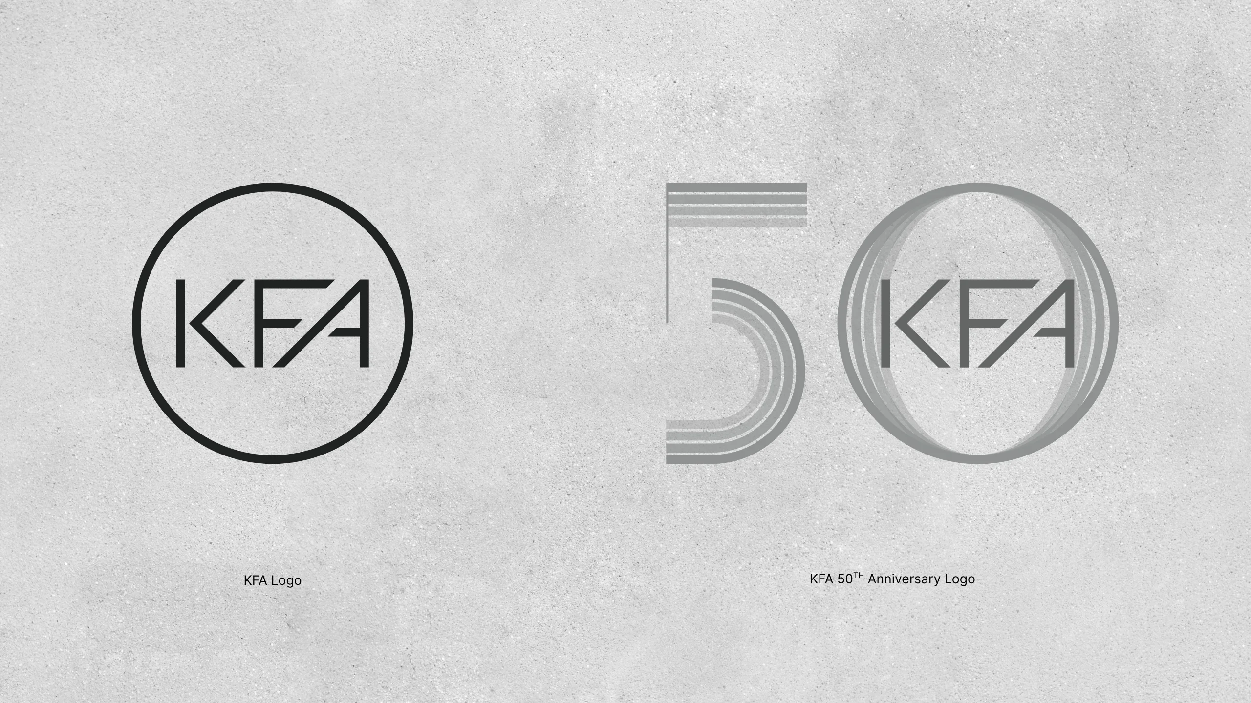 Kfa50 anniversary case study logo design