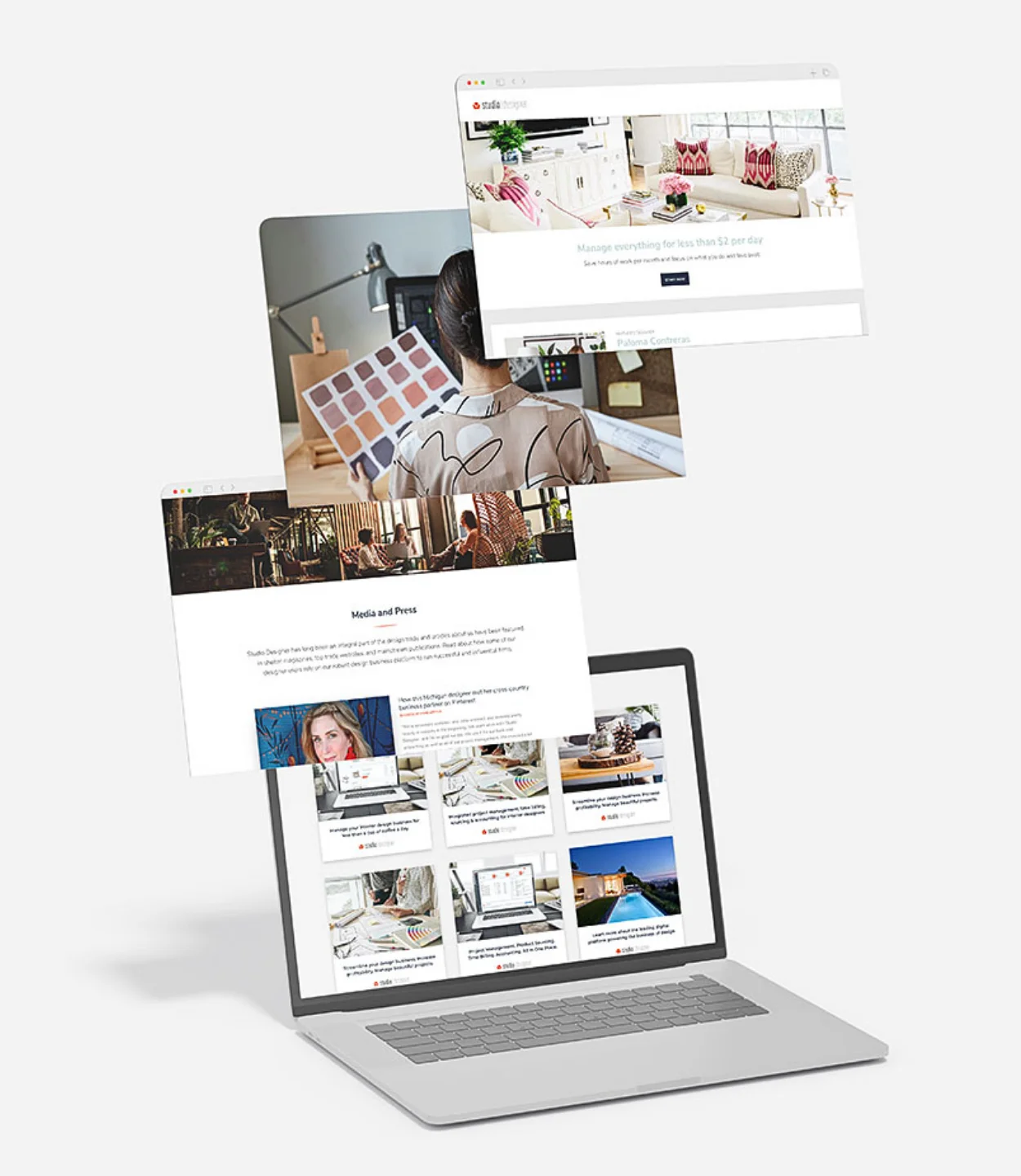 Studio designer b2b advertising marketing landing page hubspot